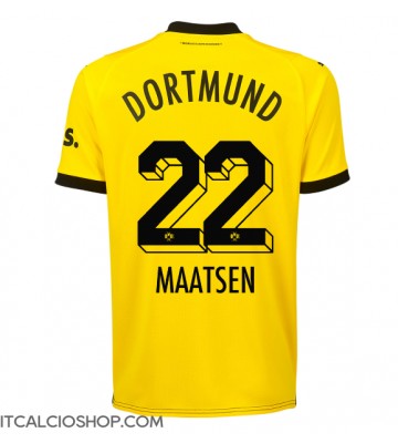 Borussia Dortmund Ian Maatsen #22 Prima Maglia 2023-24 Manica Corta